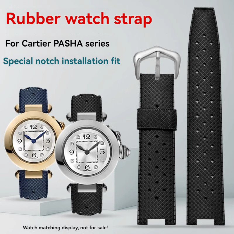 Cartier Watch Tank - Gumowy męski pasek do zegarka Cartier