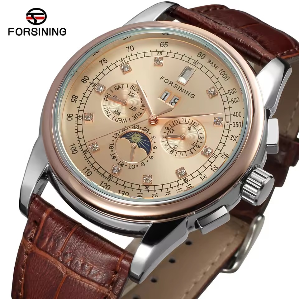 Patek Philippe Watch Aquanaut - Replika FORSINING Wielofunkcyjny szanghajski automatyczny diamentowy