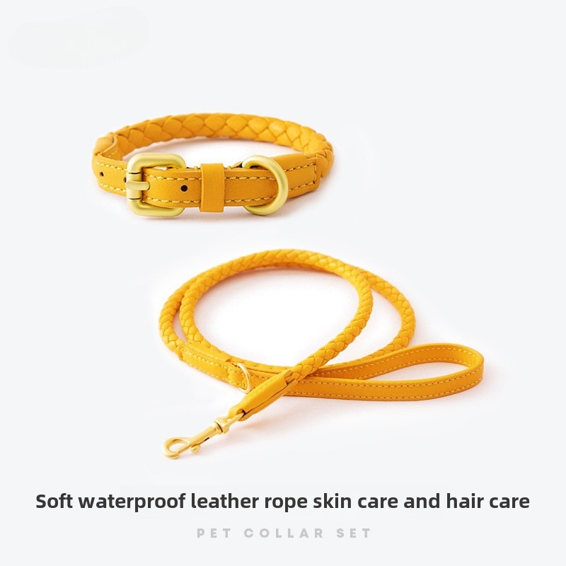 Leather Strap Quick Release - Loudik Hurtownia Pleciona skórzana smycz dla