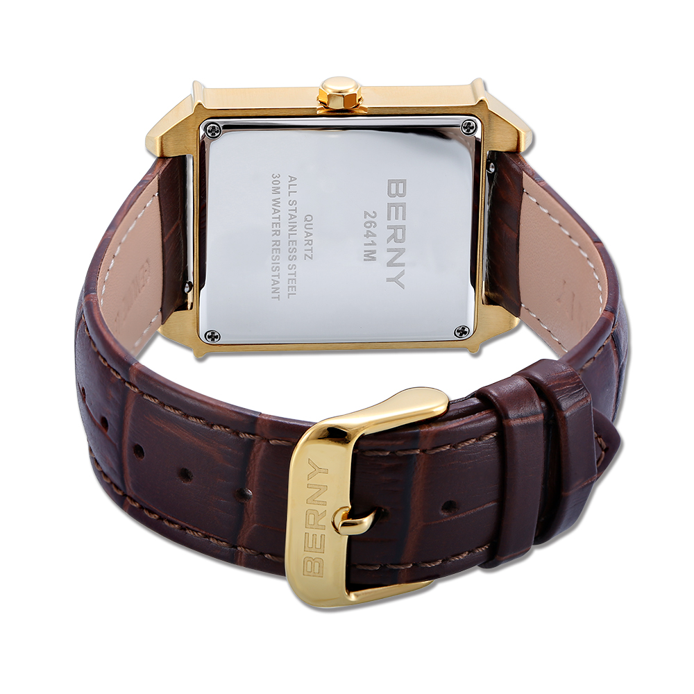 Zegarek kwarcowy BERNY 6P25 dl – Cartier Watch Tank recenzja i cena