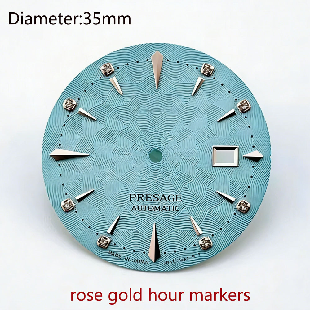Tarcza 35mm NH35 S logo Presag – Seiko Watch Presage recenzja i cena